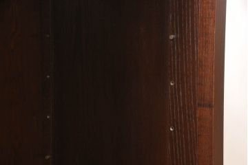 中古　民芸家具　欅(ケヤキ)材　上質な和の空間づくりに取り入れたいシックな水屋箪笥サイドボード(収納棚、戸棚、食器棚、キャビネット)(R-063478)