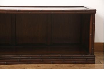 和製ビンテージ　花梨(カリン)材　アジアンテイストのお部屋づくりにおすすめのテレビ台(サイドボード、リビングボード、ローボード、戸棚、収納棚、ヴィンテージ)(R-063480)
