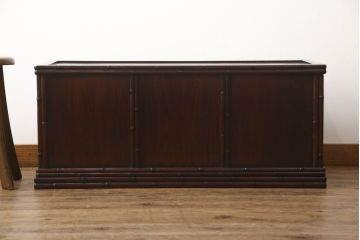 和製ビンテージ　花梨(カリン)材　アジアンテイストのお部屋づくりにおすすめのテレビ台(サイドボード、リビングボード、ローボード、戸棚、収納棚、ヴィンテージ)(R-063480)