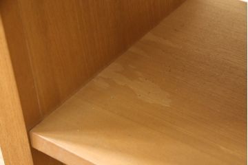 中古　国産手造り家具　タモ材　和モダンの雰囲気高める飾り棚(茶棚、和風キャビネット、戸棚、収納棚、引き出し)(R-063482)