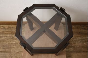 中古　星野民芸家具(星野民藝)　大人の落ち着きある空間づくりにおすすめなセンターテーブル(コーヒーテーブル、オケージョナルテーブル、サイドテーブル)(R-063485)