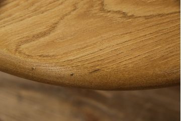イギリスビンテージ　レアモデル!　ERCOL(アーコール)　角のない優しいフォルムのバタフライローテーブル(ラウンドテーブル、バタフライテーブル、センターテーブル、エクステンションテーブル、ヴィンテージ)(R-063501)