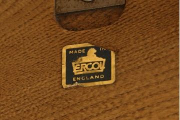 イギリスビンテージ　レアモデル!　ERCOL(アーコール)　角のない優しいフォルムのバタフライローテーブル(ラウンドテーブル、バタフライテーブル、センターテーブル、エクステンションテーブル、ヴィンテージ)(R-063501)