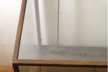 ベルギーアンティーク　オーク材　特大　上品な佇まいが魅力のガラスケース(ショーケース、飾り棚、陳列棚)(R-063512)