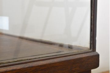 ベルギーアンティーク　オーク材　特大　上品な佇まいが魅力のガラスケース(ショーケース、飾り棚、陳列棚)(R-063512)
