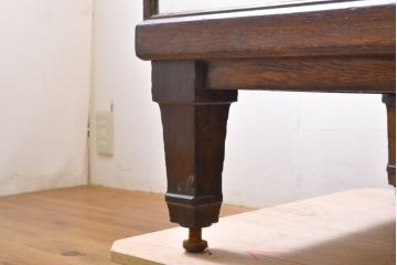 ベルギーアンティーク　オーク材　特大　上品な佇まいが魅力のガラスケース(ショーケース、飾り棚、陳列棚)(R-063512)