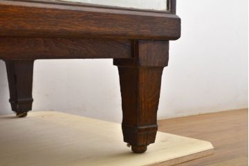 ベルギーアンティーク　オーク材　特大　上品な佇まいが魅力のガラスケース(ショーケース、飾り棚、陳列棚)(R-063512)