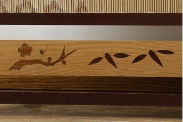 和製ビンテージ　大正ロマン　和の趣あふれる4連衝立て　(R-063525)