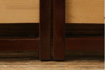 和製ビンテージ　大正ロマン　和の趣あふれる4連衝立て　(R-063525)