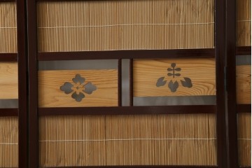 和製ビンテージ　大正ロマン　和の趣あふれる4連衝立て　(R-063525)