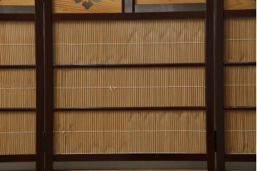 和製ビンテージ　大正ロマン　和の趣あふれる4連衝立て　(R-063525)