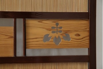 和製ビンテージ　大正ロマン　和の趣あふれる4連衝立て　(R-063525)