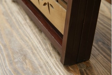 和製ビンテージ　大正ロマン　和の趣あふれる4連衝立て　(R-063525)