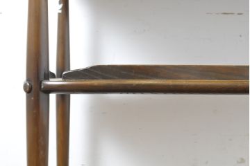 イギリスビンテージ　ERCOL(アーコール)　落ち着いた色合いが品のあるキャスターワゴン(キッチンワゴン、トロリー、ヴィンテージ)(R-063529)