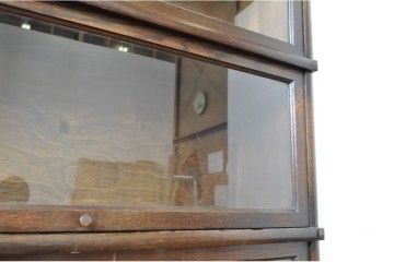 イギリスアンティーク　Globe Wernicke(グローブ ウェルニッケ)　希少デザイン!!　高級品!!　多機能なのにスリムサイズなビューロー付きスタッキングブックケース　(R-063540)