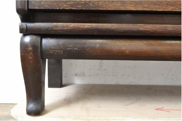 イギリスアンティーク　Globe Wernicke(グローブ ウェルニッケ)　希少デザイン!!　高級品!!　多機能なのにスリムサイズなビューロー付きスタッキングブックケース　(R-063540)