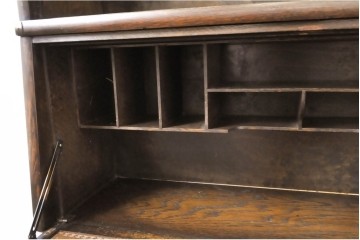 イギリスアンティーク　Globe Wernicke(グローブ ウェルニッケ)　希少デザイン!!　高級品!!　多機能なのにスリムサイズなビューロー付きスタッキングブックケース　(R-063540)