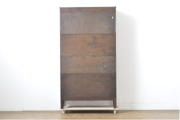 イギリスアンティーク　Globe Wernicke(グローブ ウェルニッケ)　希少デザイン!!　高級品!!　多機能なのにスリムサイズなビューロー付きスタッキングブックケース　(R-063540)