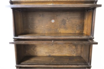 イギリスアンティーク　Globe Wernicke(グローブ ウェルニッケ)　希少デザイン!!　高級品!!　多機能なのにスリムサイズなビューロー付きスタッキングブックケース　(R-063540)