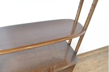 イギリスビンテージ　ERCOL(アーコール)　洗練された佇まいのルームディバイダー(ブックシェルフ、間仕切り、飾り棚、収納棚、戸棚、オープンラック、キャビネット、ヴィンテージ)(R-063541)