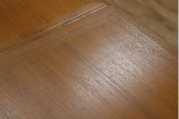 デンマークビンテージ　北欧ヴィンテージ　チーク材　すっきりとした佇まいが魅力的なエクステンションテーブル(ダイニングテーブル、4人掛け、6人掛け、8人掛け、伸長式、食卓、作業台)(R-063542)