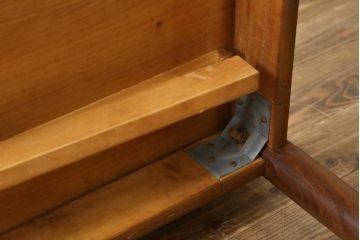 デンマークビンテージ　北欧ヴィンテージ　チーク材　すっきりとした佇まいが魅力的なエクステンションテーブル(ダイニングテーブル、4人掛け、6人掛け、8人掛け、伸長式、食卓、作業台)(R-063542)