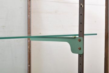 イギリスアンティーク　オーク材　ナチュラルな風合いの木枠ガラスケース(ショーケース、カウンターテーブル、ガラス戸棚、陳列棚、飾り棚、店舗什器)(R-063547)