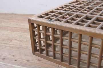 和製アンティーク　上手物　空間のアクセントになる格子センターテーブル(ローテーブル、座卓)(R-063552)