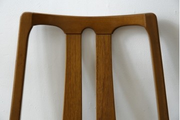 イギリスビンテージ　nathan(ネイサン)社　ビーチ材　エレガントなデザインのファブリックがお洒落!!品のある佇まいが目を惹くダイニングチェア　(R-063573)