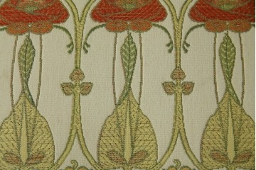 イギリスビンテージ　nathan(ネイサン)社　ビーチ材　エレガントなデザインのファブリックがお洒落!!品のある佇まいが目を惹くダイニングチェア　(R-063573)