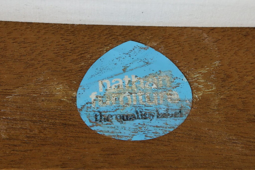 イギリスビンテージ　nathan(ネイサン)社　ビーチ材　エレガントなデザインのファブリックがお洒落!!品のある佇まいが目を惹くダイニングチェア　(R-063573)