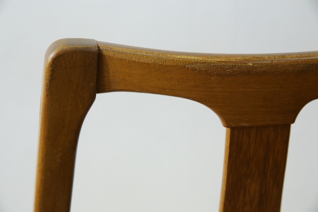 イギリスビンテージ　nathan(ネイサン)社　ビーチ材　エレガントなデザインのファブリックがお洒落!!品のある佇まいが目を惹くダイニングチェア　(R-063573)