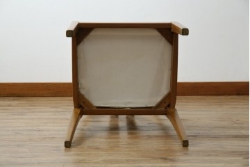 イギリスビンテージ　nathan(ネイサン)社　ビーチ材　エレガントなデザインのファブリックがお洒落!!品のある佇まいが目を惹くダイニングチェア　(R-063573)