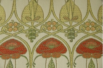 イギリスビンテージ　nathan(ネイサン)社　ビーチ材　エレガントなデザインのファブリックがお洒落!!品のある佇まいが目を惹くダイニングチェア　(R-063573)