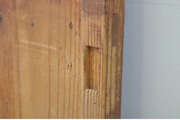 アンティーク建具　木の温かな色合いが魅力の板戸2枚セット(雨戸、帯戸、引き戸)(R-063574)