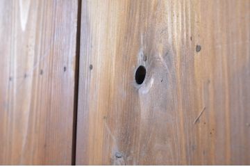 アンティーク建具　木の温かな色合いが魅力の板戸2枚セット(雨戸、帯戸、引き戸)(R-063574)
