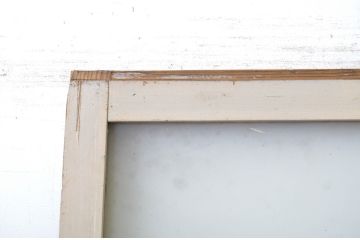 アンティーク建具　ペイント仕上げ限定　レトロな雰囲気づくりにおすすめのガラス戸1枚(引き戸)(R-063575)