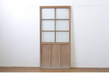 アンティーク建具　ペイント仕上げ限定　レトロな雰囲気づくりにおすすめのガラス戸1枚(引き戸)(R-063575)