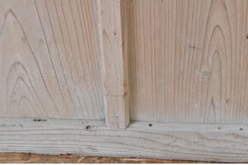 アンティーク建具　ペイント仕上げ限定　レトロな雰囲気づくりにおすすめのガラス戸1枚(引き戸)(R-063575)