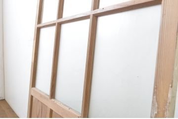 アンティーク建具　ペイント仕上げ限定　レトロな雰囲気づくりにおすすめのガラス戸1枚(引き戸)(R-063576)