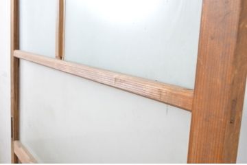 アンティーク建具　どこか懐かしい雰囲気漂うガラス戸1枚(引き戸)(R-063577)