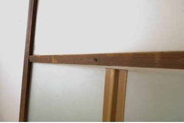 アンティーク建具　どこか懐かしい雰囲気漂うガラス戸1枚(引き戸)(R-063577)