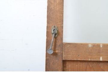 アンティーク建具　どこか懐かしい雰囲気漂うガラス戸1枚(引き戸)(R-063577)