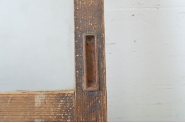 アンティーク建具　どこか懐かしい雰囲気漂うガラス戸1枚(引き戸)(R-063577)