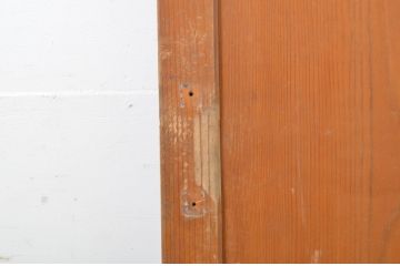 アンティーク建具　銀モールガラス　和洋どちらにも合うシンプルなデザインが魅力のガラス扉1枚(ドア、木製扉)(R-063578)