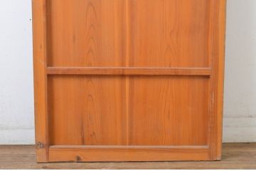 アンティーク建具　銀モールガラス　和洋どちらにも合うシンプルなデザインが魅力のガラス扉1枚(ドア、木製扉)(R-063578)