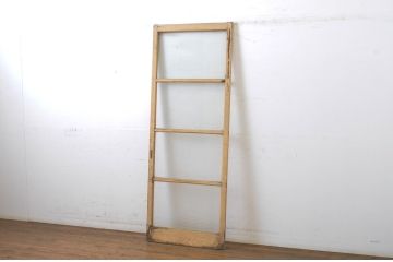 アンティーク建具　ペイント仕上げ限定　モールガラス　光を取り入れたいお部屋におすすめのガラス戸1枚(引き戸)(R-063579)