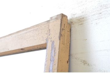 アンティーク建具　ペイント仕上げ限定　モールガラス　光を取り入れたいお部屋におすすめのガラス戸1枚(引き戸)(R-063579)