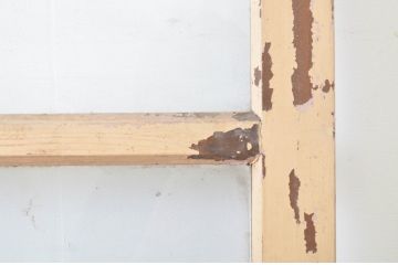 アンティーク建具　ペイント仕上げ限定　モールガラス　光を取り入れたいお部屋におすすめのガラス戸1枚(引き戸)(R-063579)