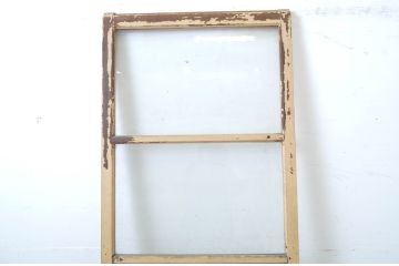 アンティーク建具　ペイント仕上げ限定　モールガラス　光を取り入れたいお部屋におすすめのガラス戸1枚(引き戸)(R-063579)